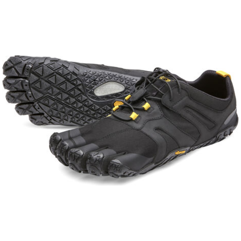 Vibram Women's V Trail 2.0 Trail Running Shoes - Black & Yellow | Lightweight Hiking Shoes for Women | Perfect for Outdoor Adventures & Trail Running