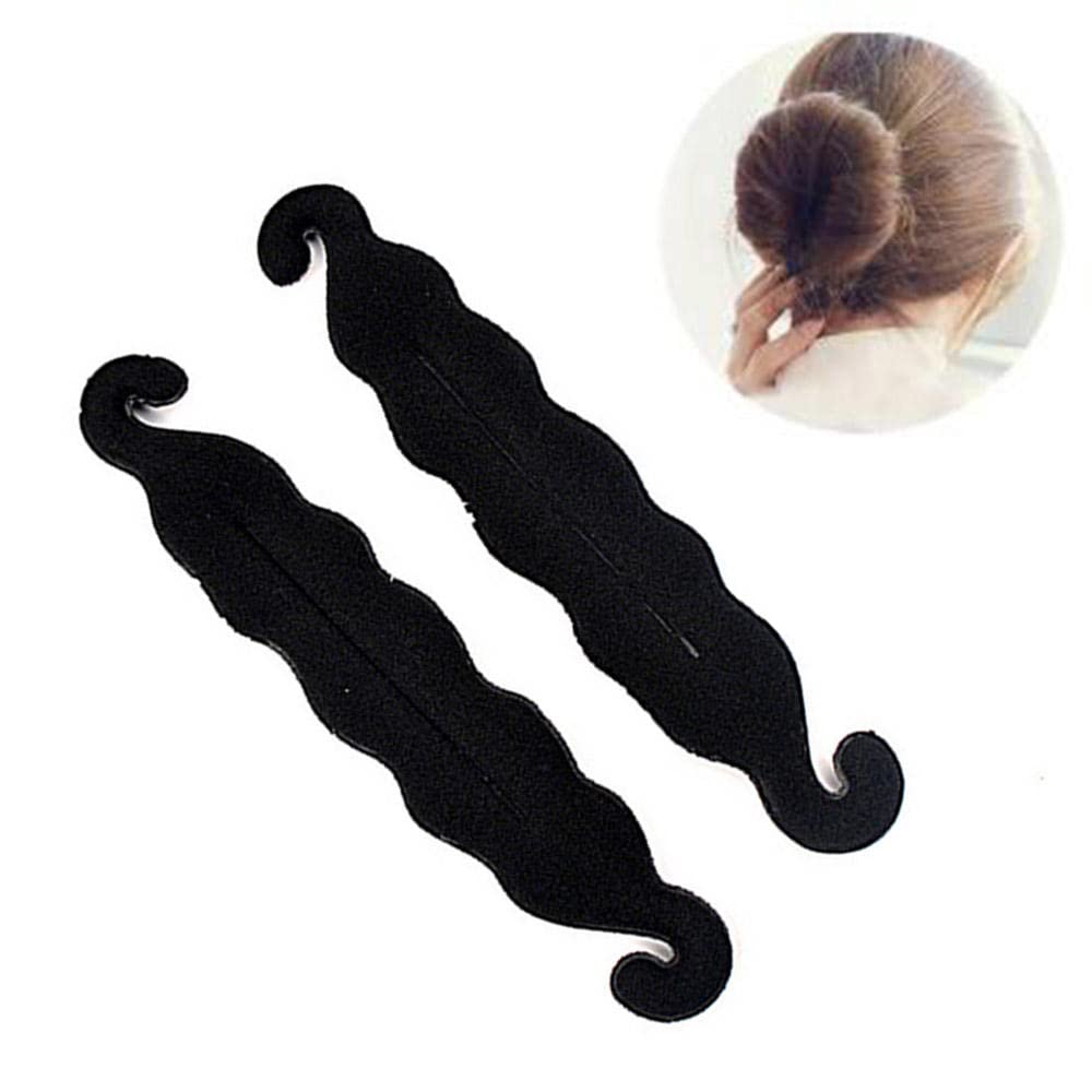 APSAMBR-1 Bun Clip Hair Donut Maker - Magic Twist & Tie Curler Sponge for DIY Hairstyles | Hair Styling Tool for Women & Girls (Black) | Perfect for Parties, Weddings & Everyday Hairstyling