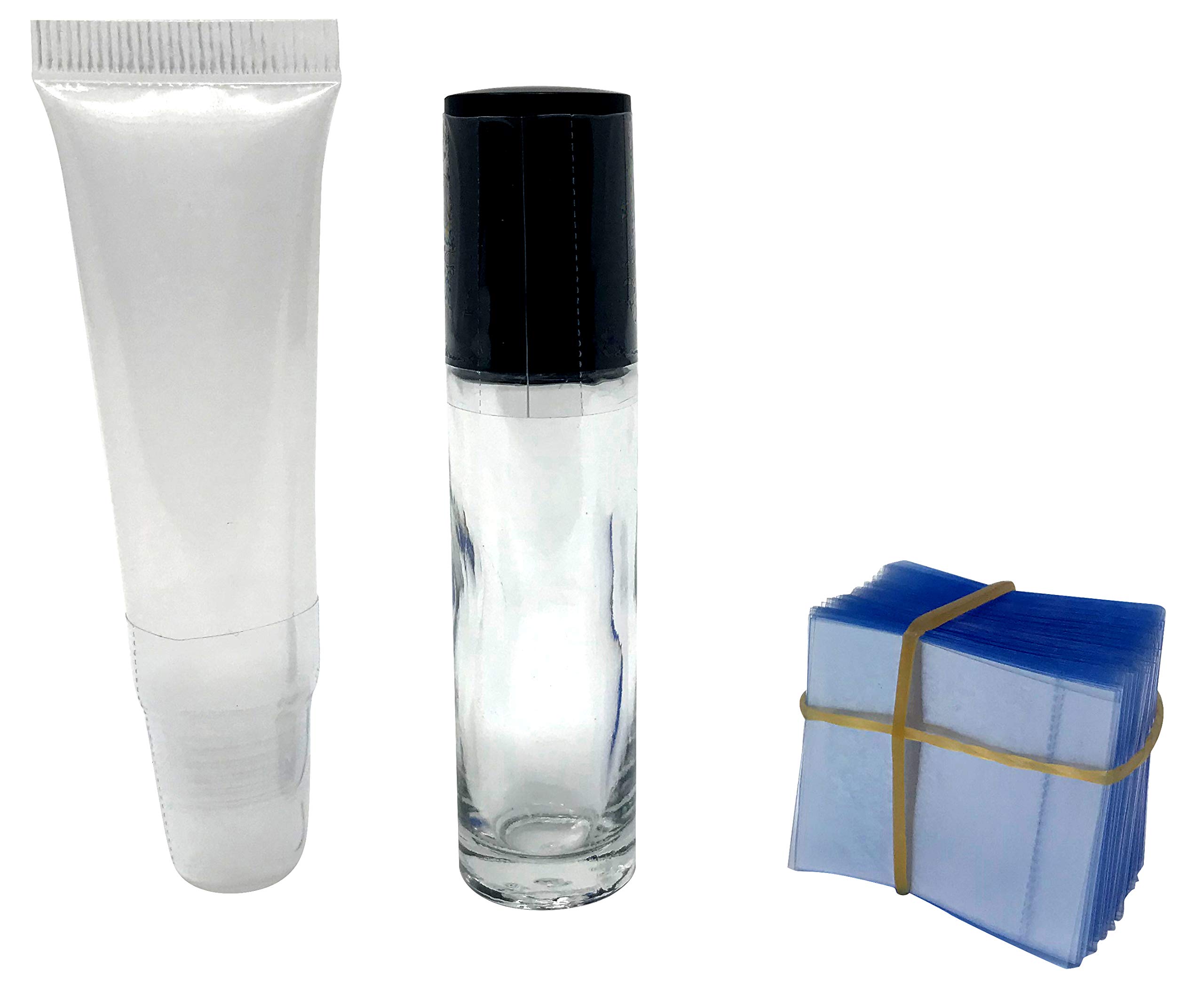 Clear Perforated Shrink Bands for Lip Gloss Tubes & Roll-On Bottles - 1000 Pack | Tamper-Evident Seals for Cosmetic Packaging | Perfect for DIY Beauty Products, Essential Oils & Small Bottle Labeling