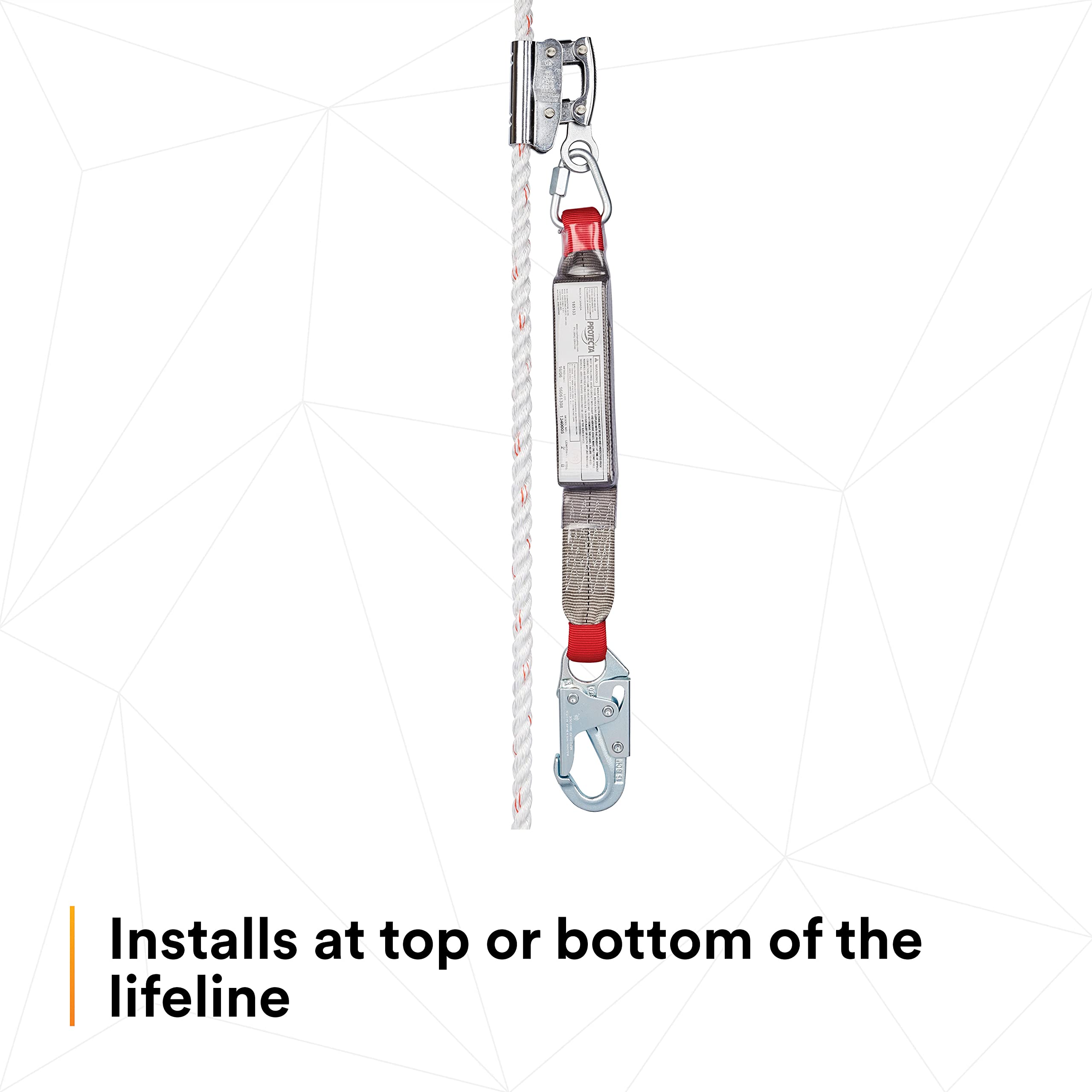 3M Protecta Rope Adjuster with Lanyard 1340005 - Fall Protection Safety Equipment for Construction & Roofing - 1 Pack (1 EA) - Ideal for Roofers, Window Cleaners & Industrial Workers