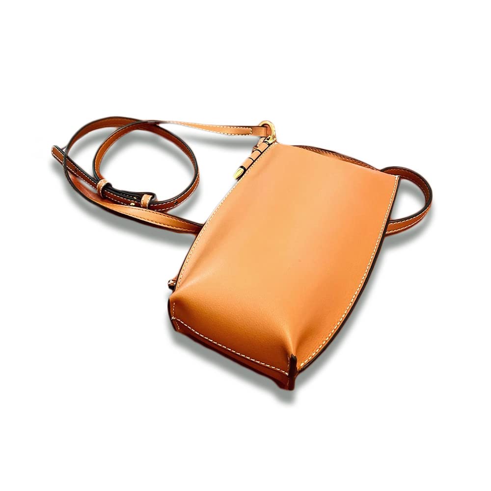 Genuine Leather Crossbody Bag for Women - Lightweight Shoulder Purse with Phone Pocket, Stylish Messenger Handbag for Everyday Use, Work, Travel & Shopping