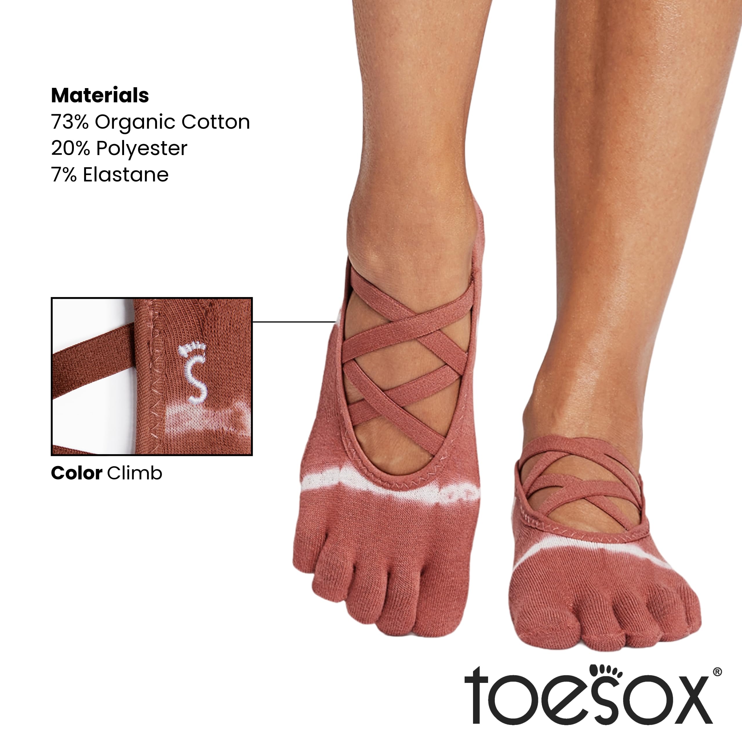 Toesox Women’s Non-Slip Yoga Socks for Pilates & Barre