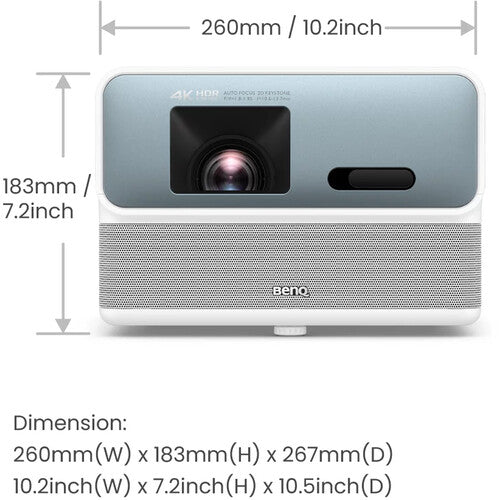 BenQ GP500 1500 Lumen UHD 4K DLP Smart Home Theater Projector - 4K HDR Movie & Gaming Projector for Home Cinema, Streaming & Outdoor Movie Nights