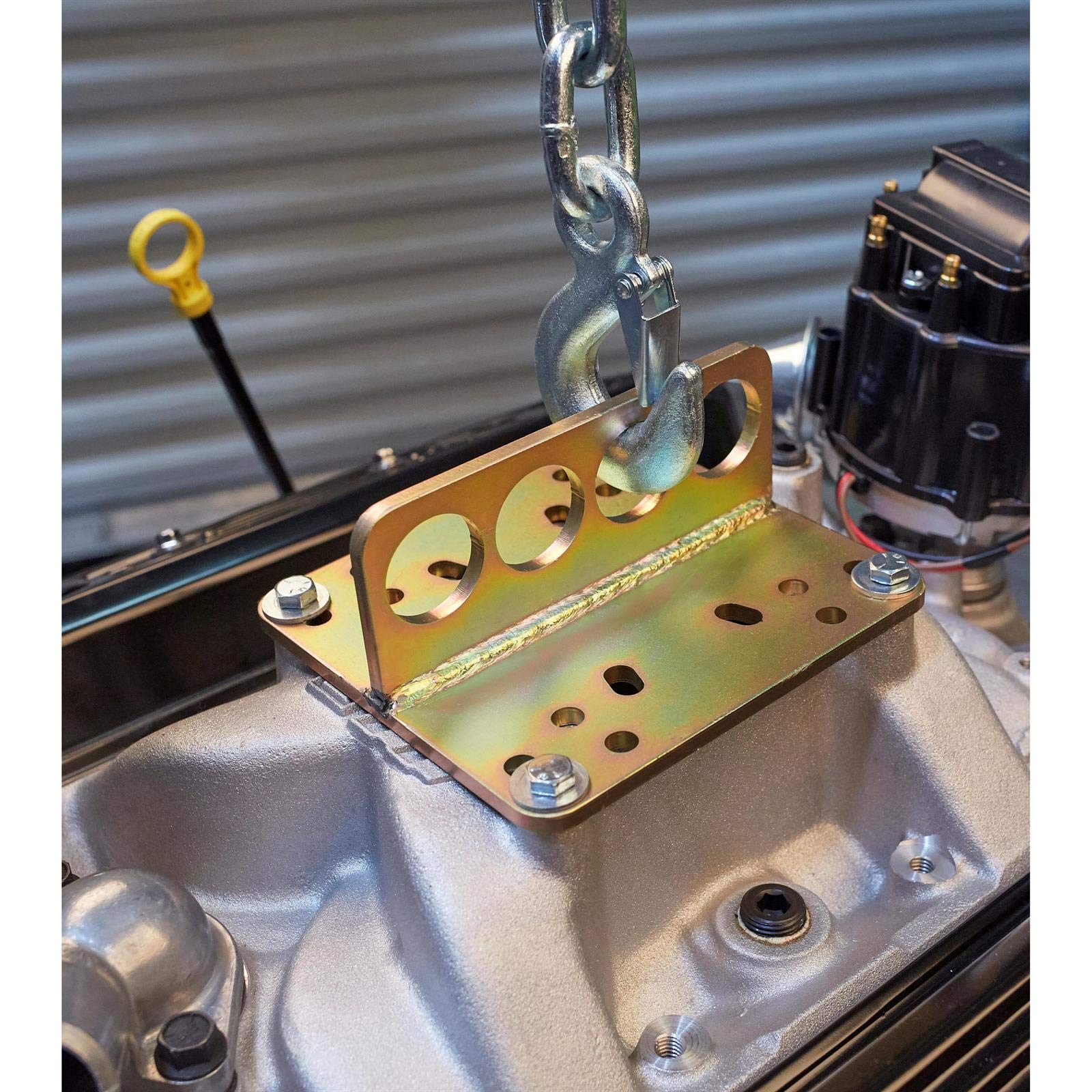 Speedway Engine Storage Stand with Lift Plate & Leveler - Compatible with SBC V8 Engines - Perfect for Garage Organization, Engine Rebuilds & Long-Term Storage