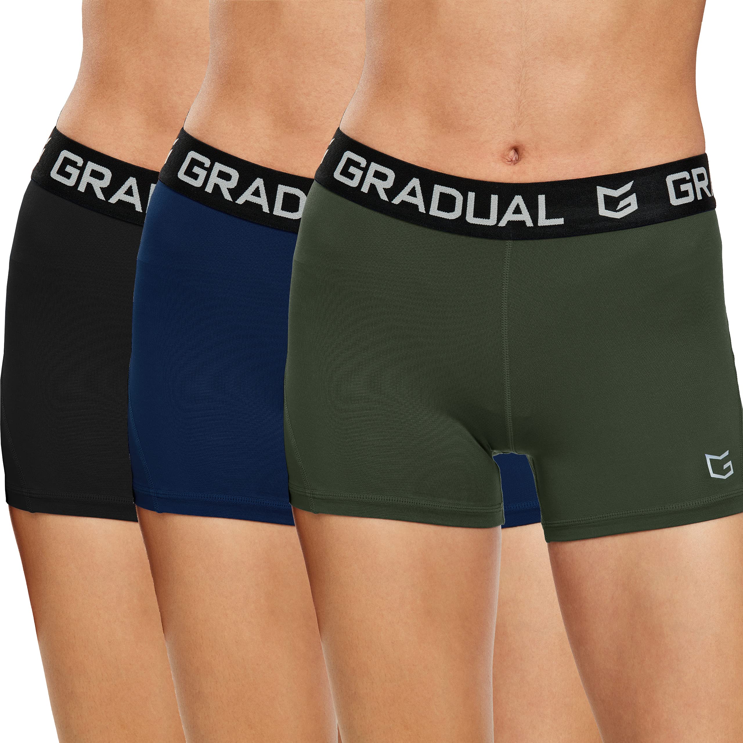 Women's Spandex Compression Volleyball Shorts 3
