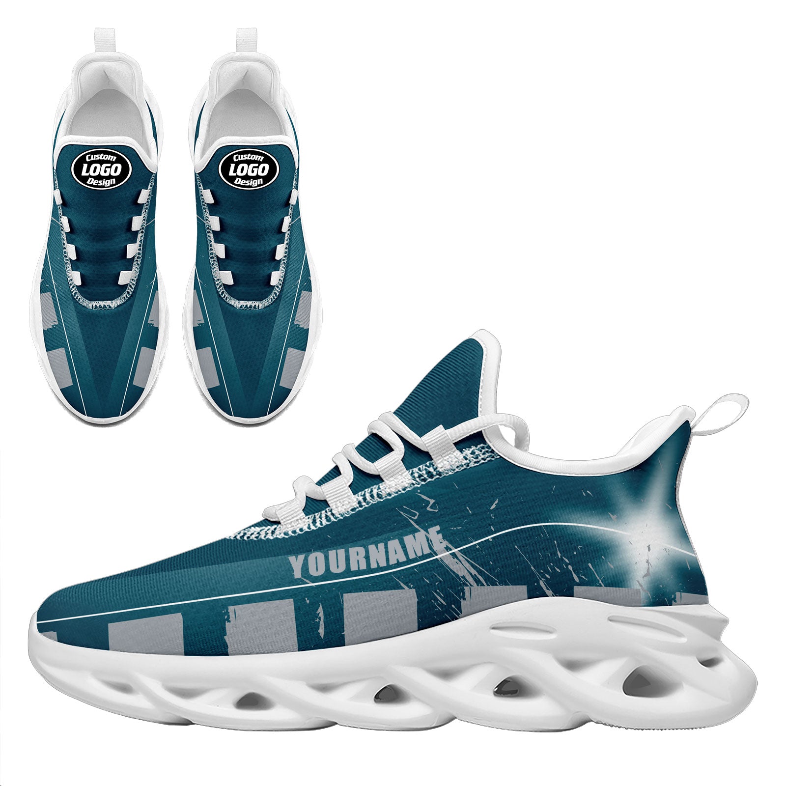 Custom Green & Gray Philadelphia MaxSoul Shoes and Hat Set - Personalized Sneaker & Cap Combo for Men & Women | Perfect for Streetwear, Urban Fashion & Sports Fans