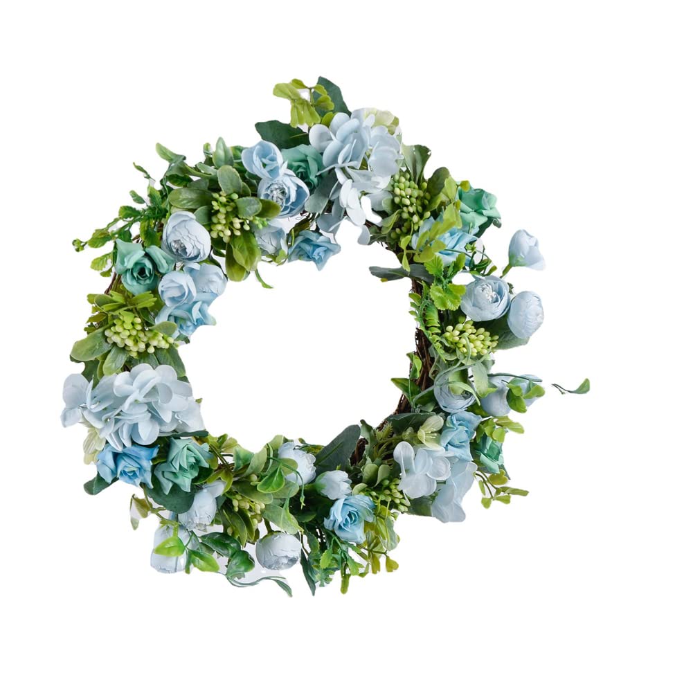 TIANRUIPUZI Artificial Rose Wreath - Handmade Silk Floral Door Decor for Spring, Home, Wedding - Perfect for Front Door, Window, Wall & Pantry Decorations (A)