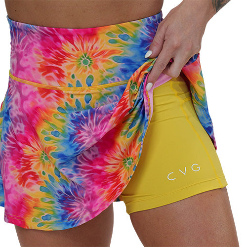 Rainbow Love Skirt - Women's A-Line Flowy Summer Skirt with Pockets | Perfect for Beach, Vacation, and Casual Outfits