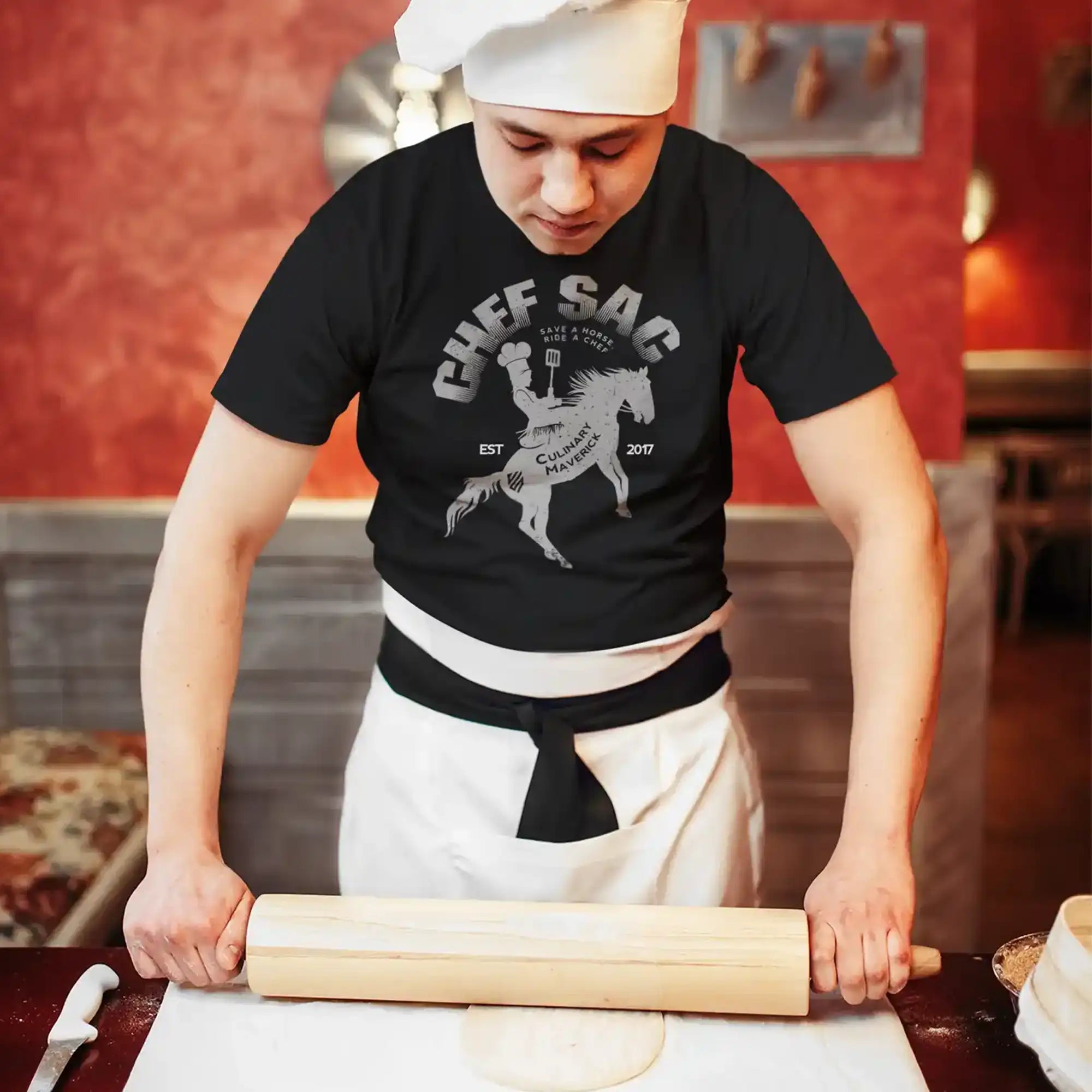 Funny Save a Horse Ride a Chef T-Shirt - Humorous Graphic Tee for Cooking Enthusiasts & Food Lovers - Perfect for Kitchen, BBQ Parties & Chef Appreciation Gifts