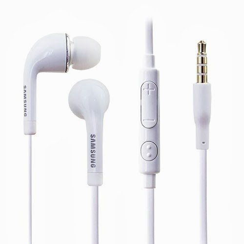 Samsung Galaxy S4 3.5mm Stereo Headset with Volume Control - White Wired Earbuds for Music & Calls - Perfect for Workouts, Commuting & Gaming (Non-Retail Packaging)