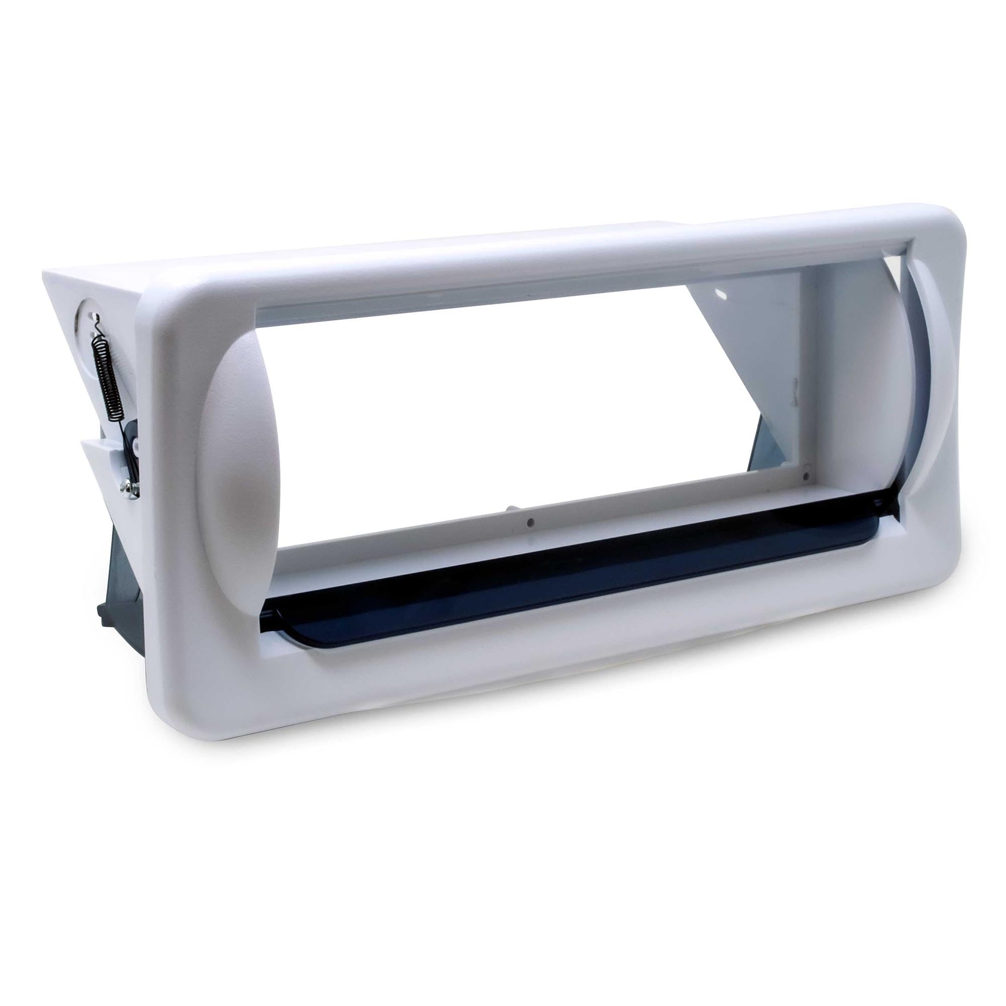 Creative Audio CAMC1W White Marine Single DIN Radio Mounting Kit with Retractable Cover - Perfect for Boats, Yachts & Marine Vehicles