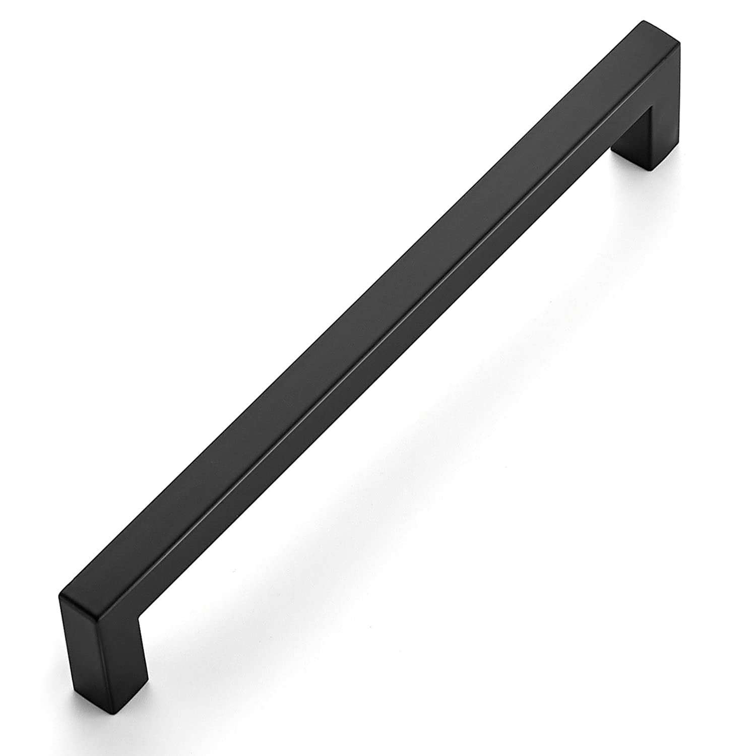 Ravinte 7-1/2 Inch Matte Black Square Cabinet Handles - 1 Pack, Modern Kitchen Cabinet Pulls & Drawer Handles for Cabinets, Cupboards, Dressers - Perfect for Home, Office, and RV Upgrades