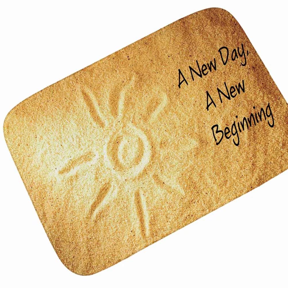 YQ Park Beach Sunshine A New Day Front Door Mat - Large 19.7x31.5 Inch Non-Slip Indoor/Outdoor Welcome Mat for Home Entrance - Perfect for Porch, Patio, Front Door Decor