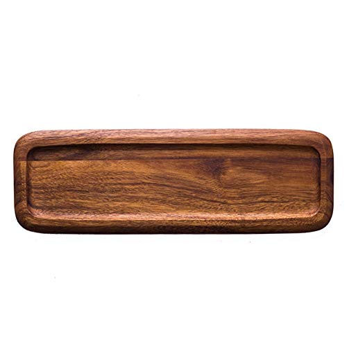 Japanese Style Acacia Wood Serving Tray - Eco-Friendly Rectangle Cake & Dessert Platter, Natural Wood Bread Board with Tea Tray - Perfect for Afternoon Tea, Party Serving, and Home Decor (Color: L)