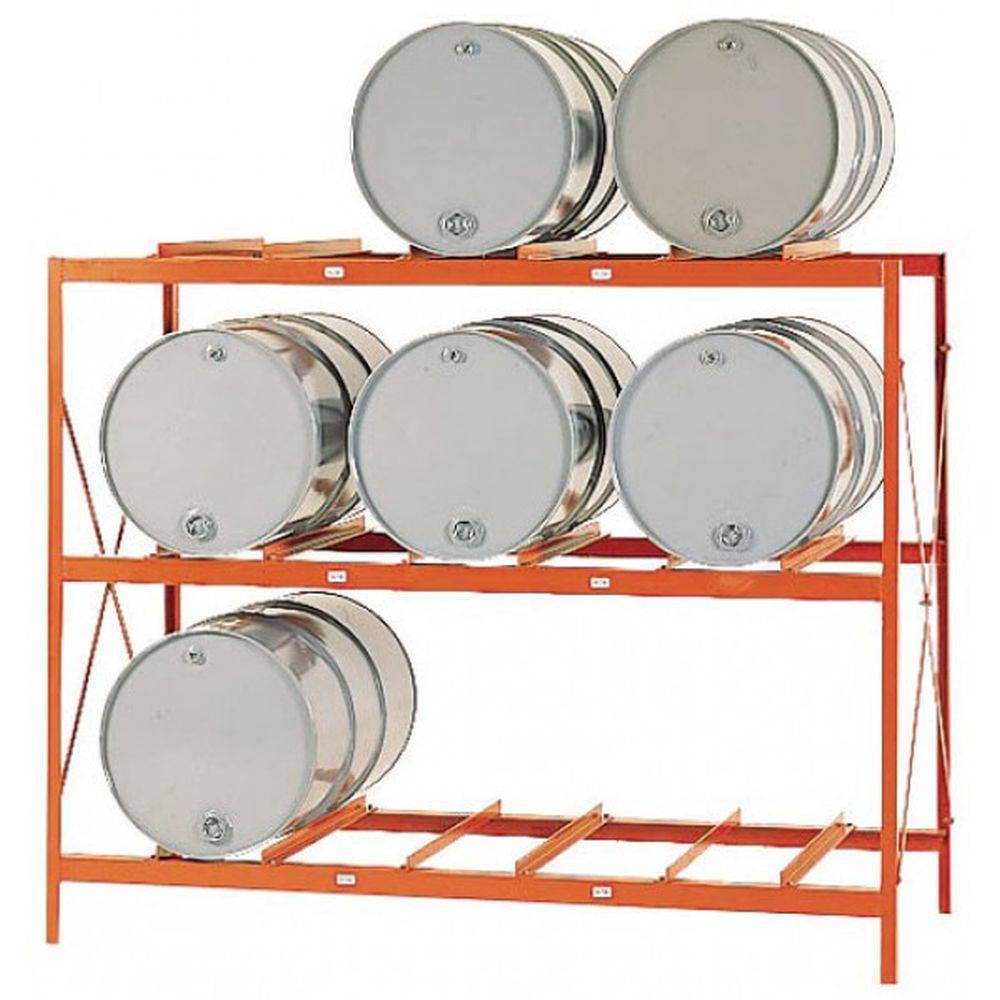 Heavy Duty Drum Storage Rack - Industrial Steel Barrel Holder for 55 Gallon Drums - Perfect for Warehouse, Garage & Workshop Organization