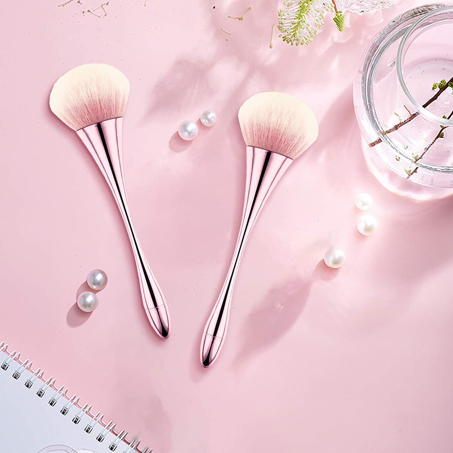 KIRA Super Large Mineral Powder Brush - Soft Fluffy Kabuki Makeup Brush for Foundation, Blush & Professional Makeup | Multicolor (1 Piece) | Perfect for Daily Makeup & On-the-Go Touchups