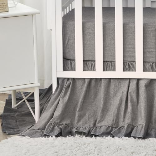 Gray Farmhouse Bohemian Ruffles