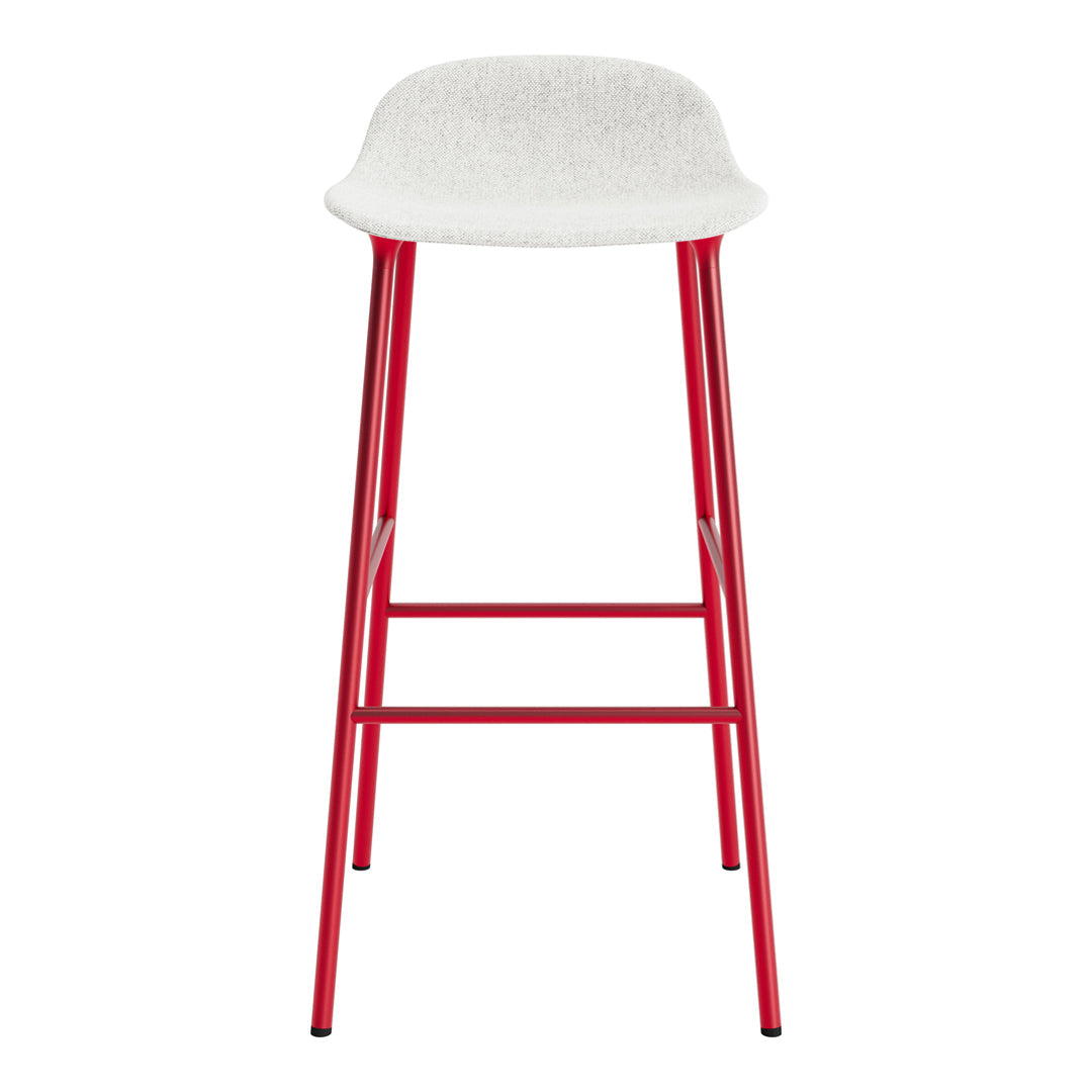Modern Form Bar Stool with Sturdy Metal Legs & Comfortable Upholstered Seat - Perfect for Kitchen Islands, Home Bars & Commercial Use