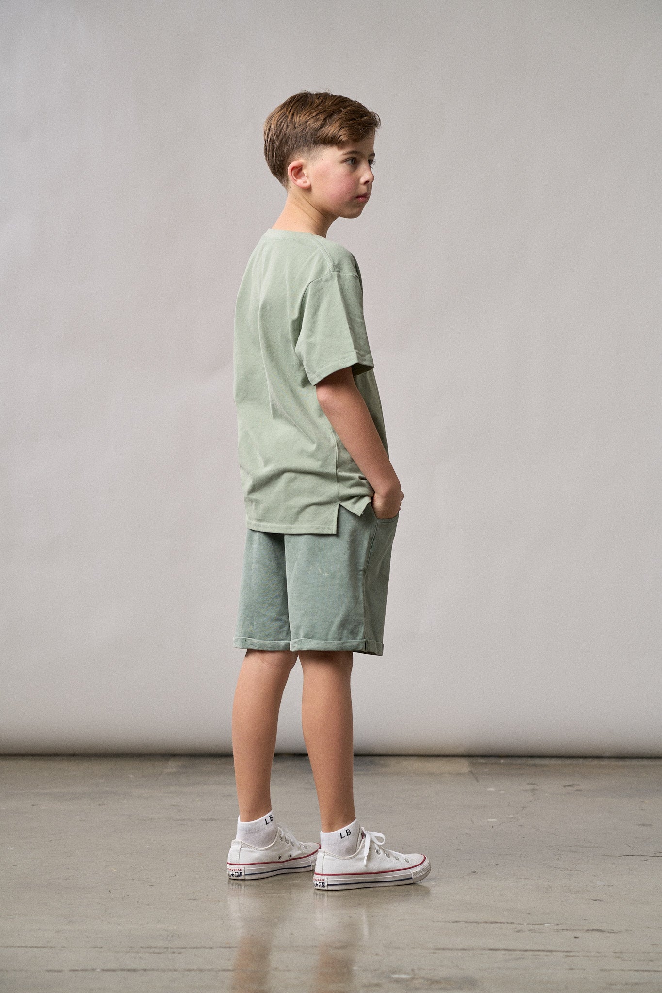 Stylish Harem Shorts in Basil Wash - Perfect for Yoga, Lounge & Casual Wear
