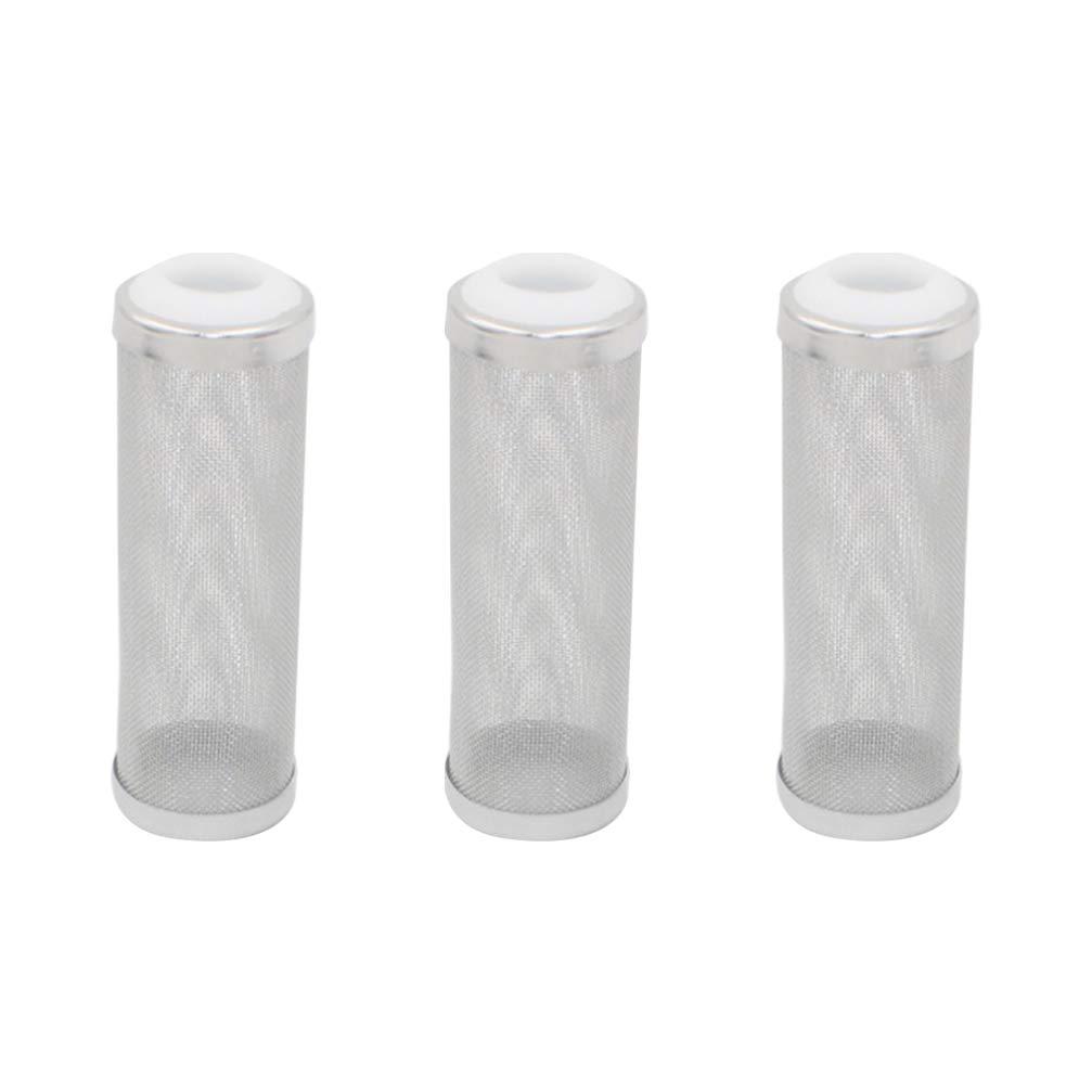 POPETPOP Sponge Filters 3PCS - Stainless Steel Aquarium Intake Cover for Fish Tanks - Home & Office Use