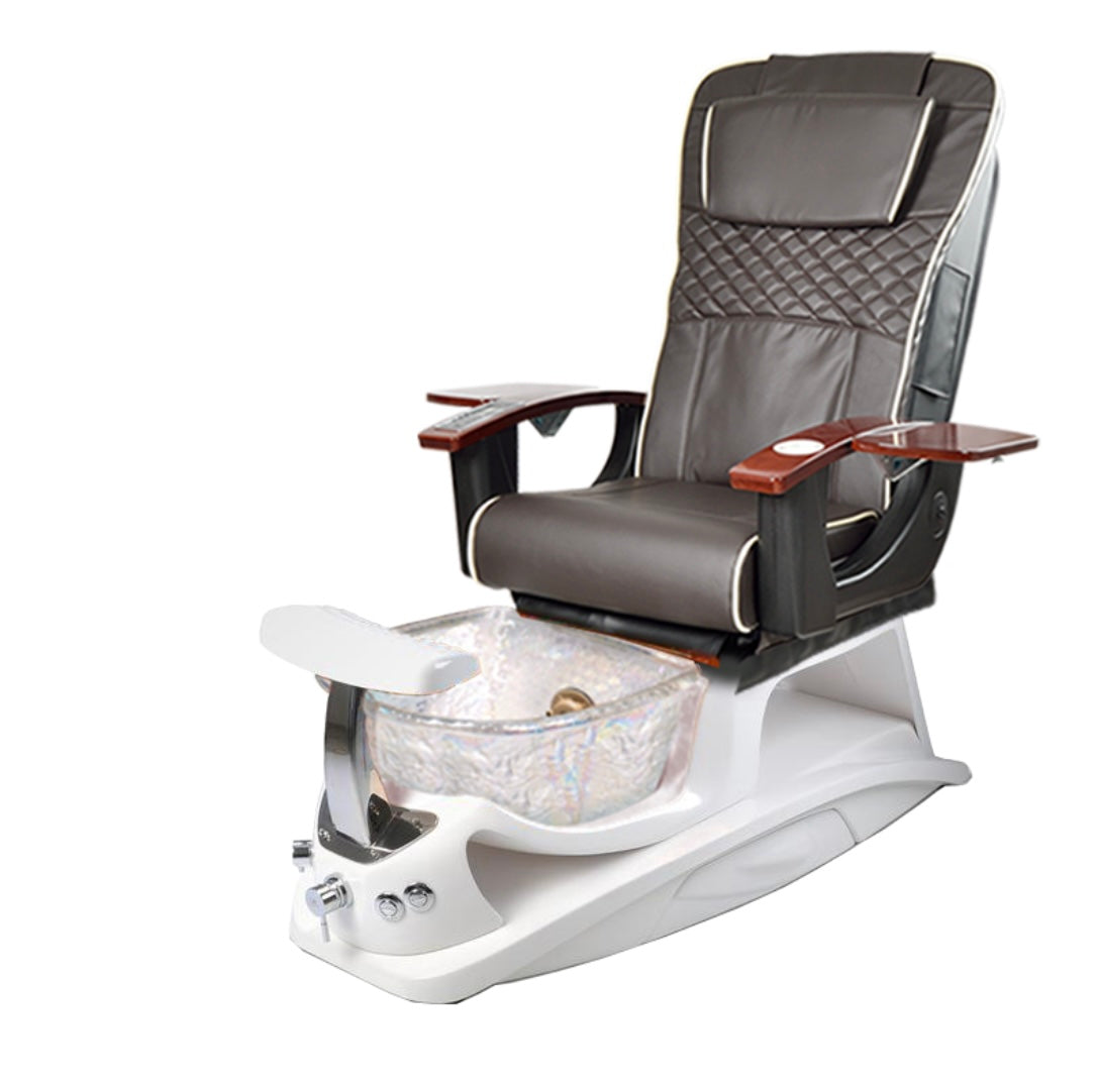 Argento Pedicure Spa Round Sink with Installation Kit - Compatible with ANS18 Pedicure Chair | Professional Nail Salon Equipment for Spa & Beauty Services