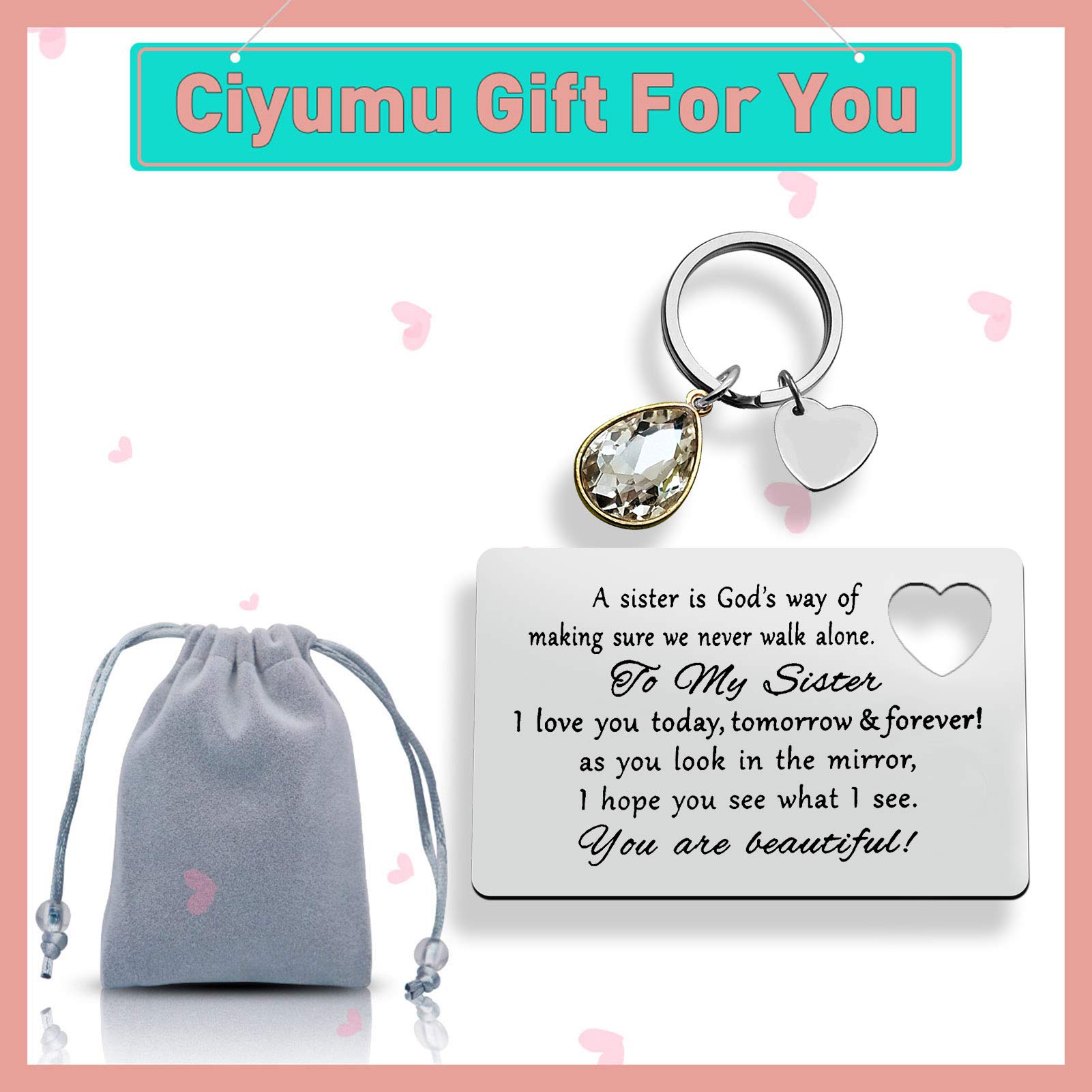 Best Sister Wallet Card - Thoughtful Gifts for Sisters from Brother or Sister | Soul Sister & Bestie Gift for Women | Birthday, Valentine's Day Present | Perfect for Everyday Carry, Special Occasions & Heartfelt Moments