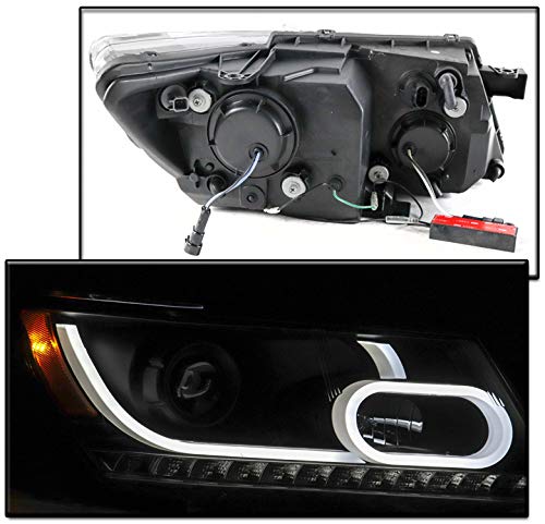 2009-2017 Dodge Journey LED Headlights with DRL - Black Projector for Night Driving