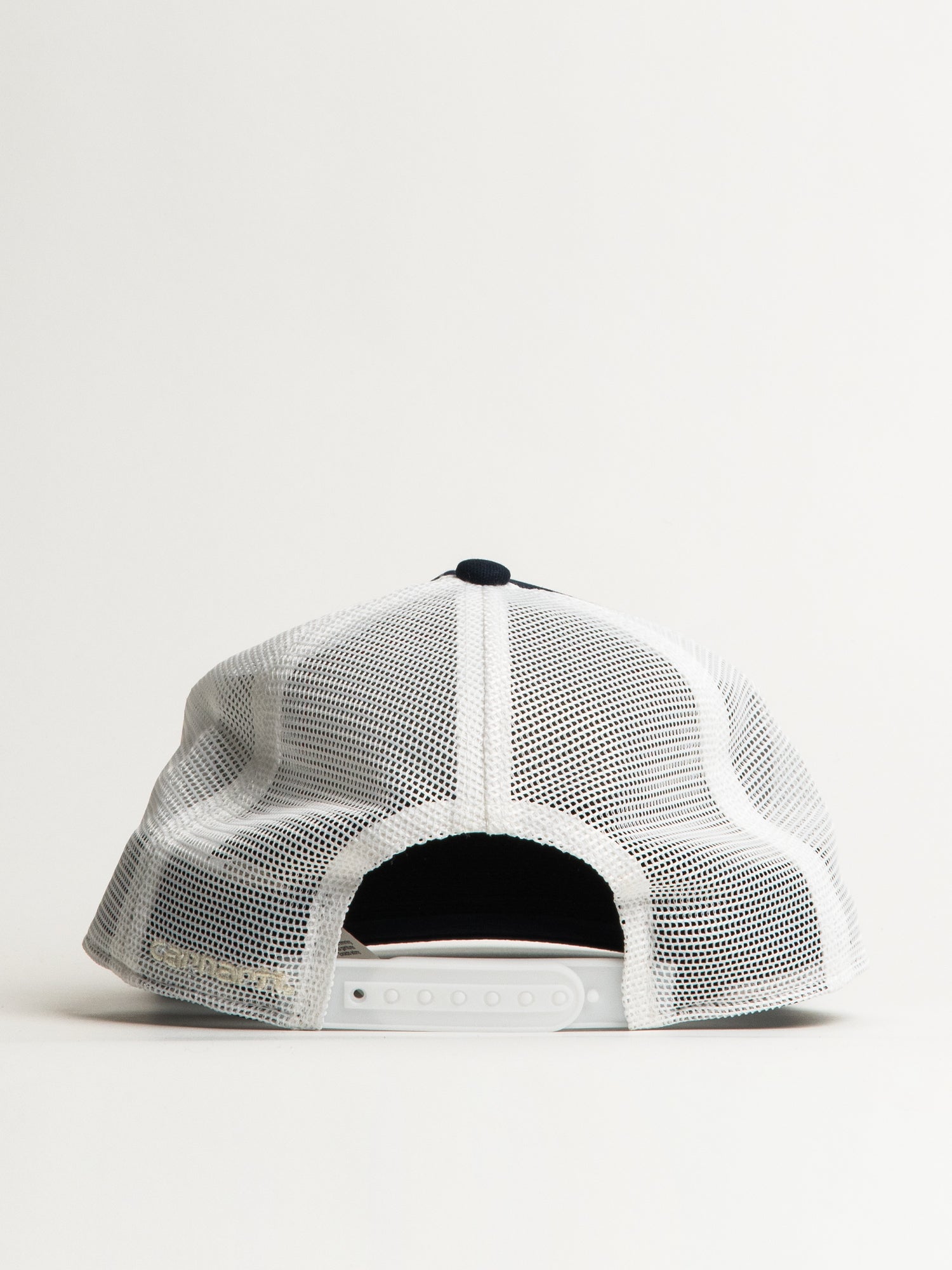 Carhartt Canvas Mesh Back Built Patch Cap - Navy Blue Workwear Hat for Construction, Outdoor & Casual Wear