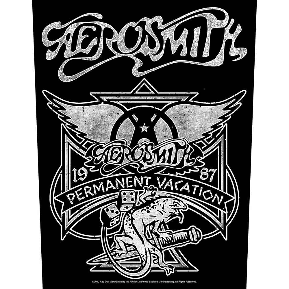 Aerosmith Band Patches - Woven Sew-On Iron-On Embroidered Patches for Jackets, Jeans & Backpacks - Perfect for Permanent Vacation Album Fans & Rock Music Lovers