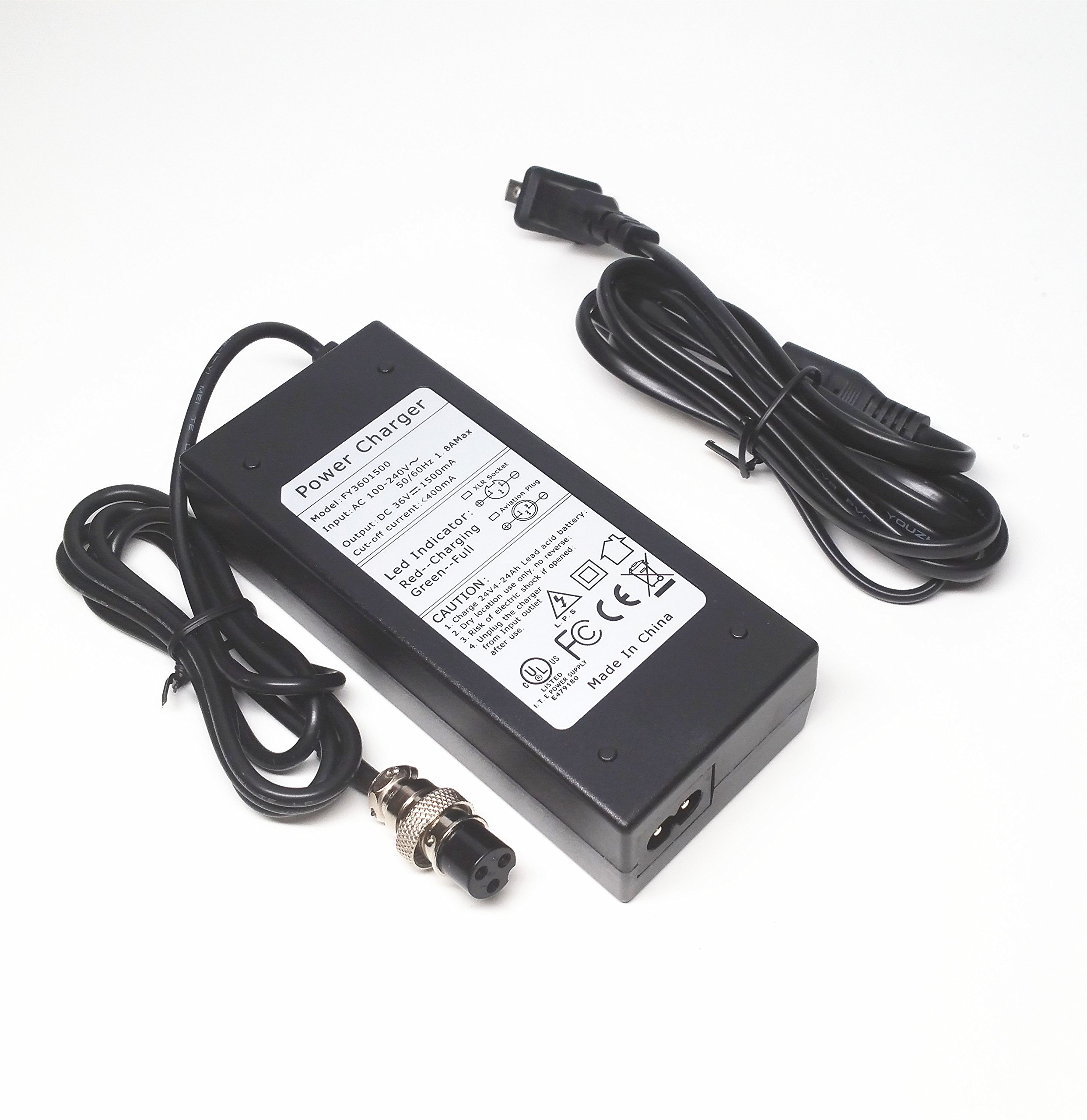 EPtech 36V 1.5A Battery Charger for Rad2Go E90 Electric ATV & E-Ripper Electric Dirt Bike - Fast Charging, Waterproof Design - Perfect for Off-Road Adventures, Trail Riding & Outdoor Power Sports