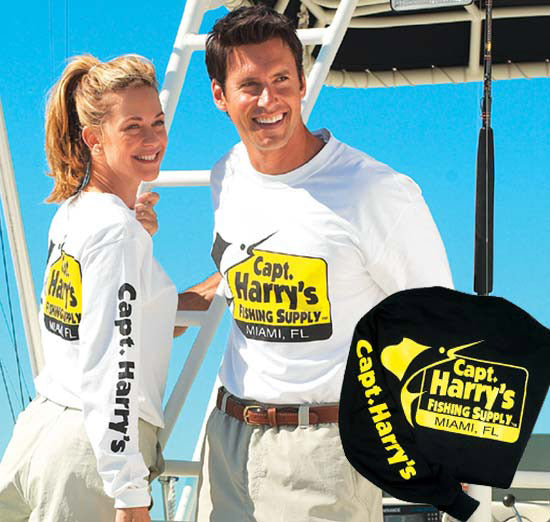 Capt. Harry's Premium Long Sleeve Billboard T-Shirt for Men - Comfortable Cotton Crewneck Tee for Casual Wear, Outdoor Activities & Everyday Fashion