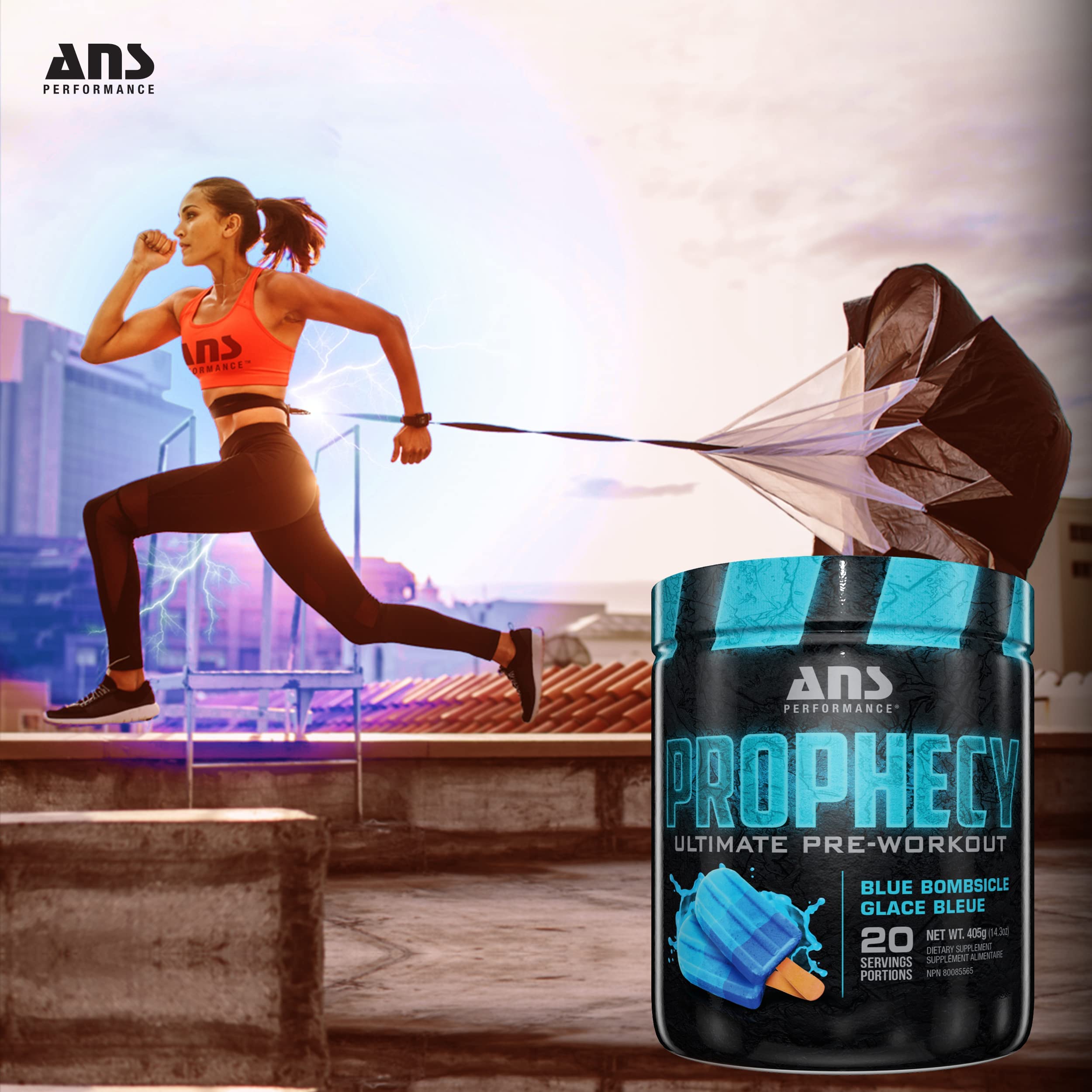 Prophecy Pre Workout Powder - 20 Servings, 14.5 oz | Gluten Free, Sugar Free Energy & Strength Supplement for Gym Performance | Blue Bombsicle Flavor | Ideal for Bodybuilding, CrossFit & Intense Training