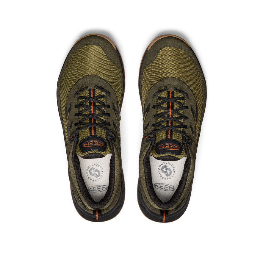 Men's HighTrail Waterproof Hiking Shoes - Winter Moss/Gold Flame - Lightweight & Durable for Outdoor Adventures, Trail Running & Winter Hiking