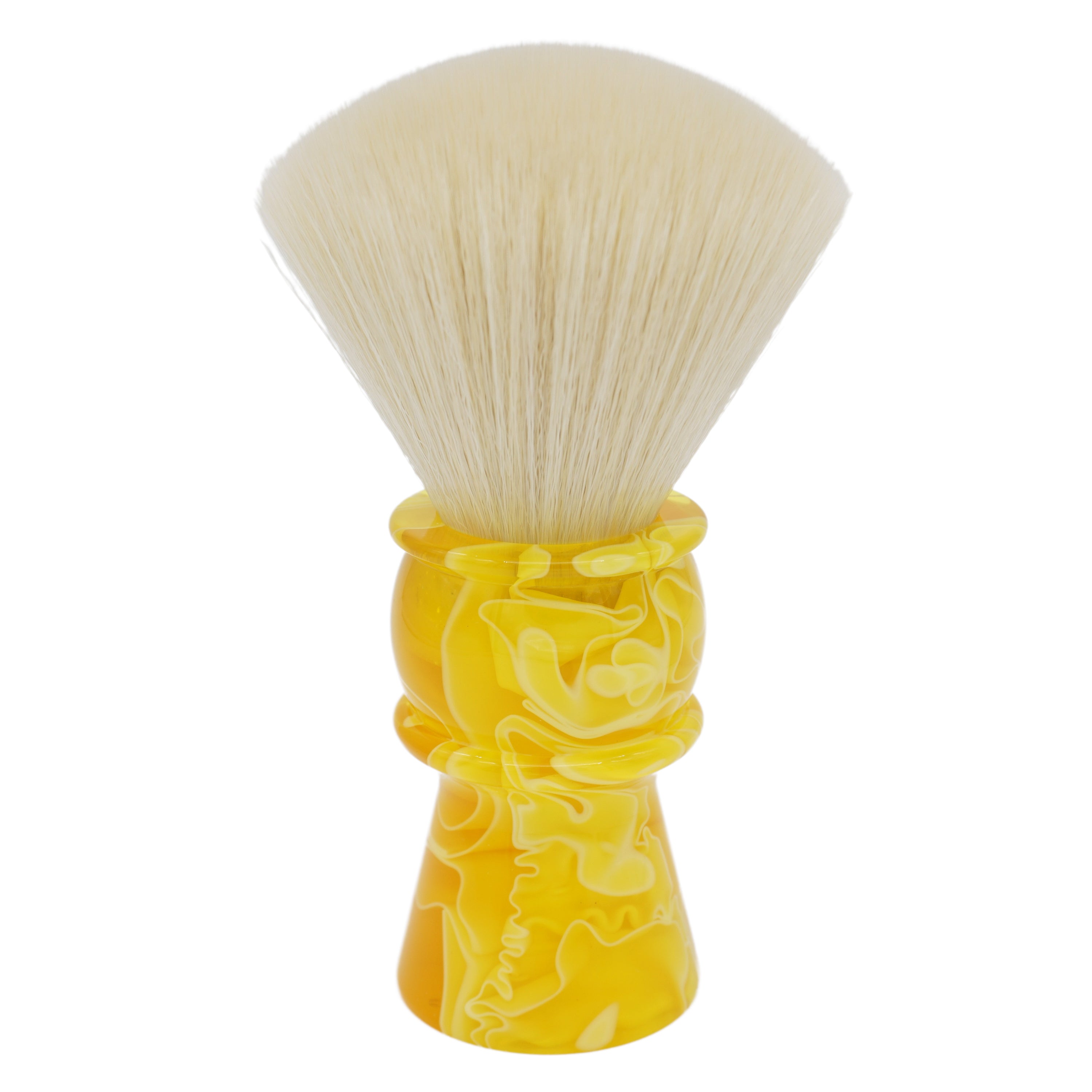 AP Shave Co. 26mm Cashmere Fan Synthetic Shaving Brush - Premium Soft Bristles for Smooth Shaving - Perfect for Wet Shaving & Beard Care (Yellow)