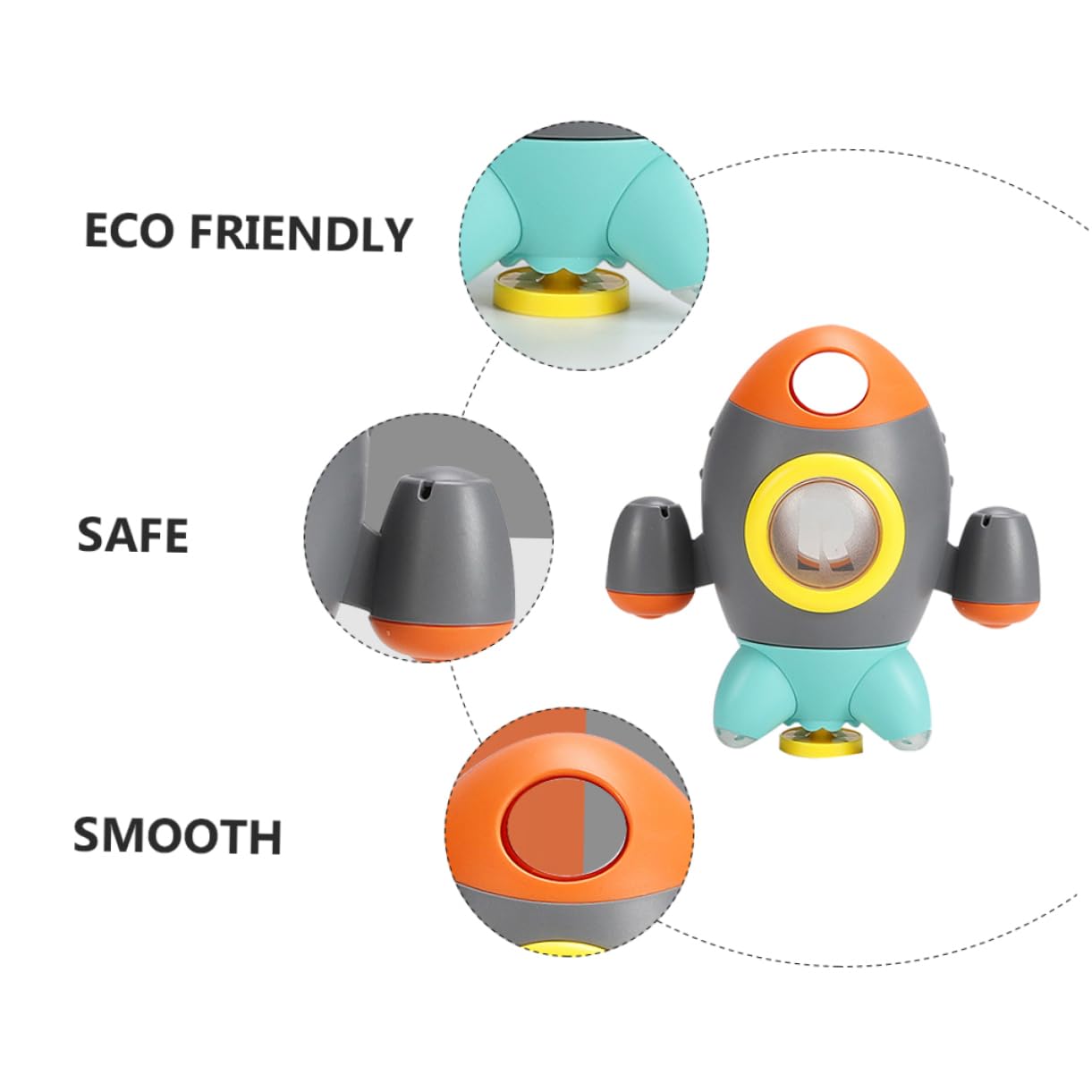 LALADEFIEE Rocket Fountain Toy - 1pc Grey ABS Water Play Toy for Kids, Bath, Beach & Shower Fun | Outdoor & Indoor Water Games for Children