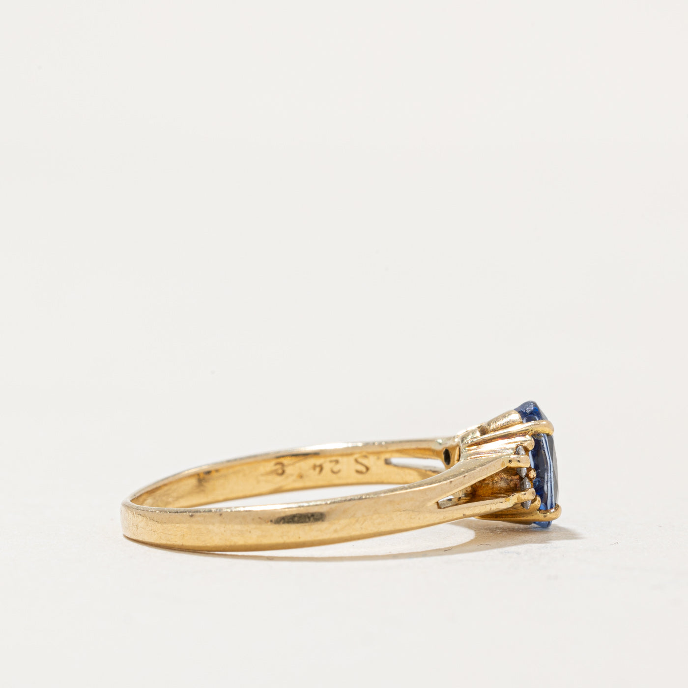 Exquisite 0.66ct Sapphire & 0.04ct Diamond Cocktail Ring - Size 6 | Elegant Statement Jewelry for Evening Parties, Weddings & Special Occasions