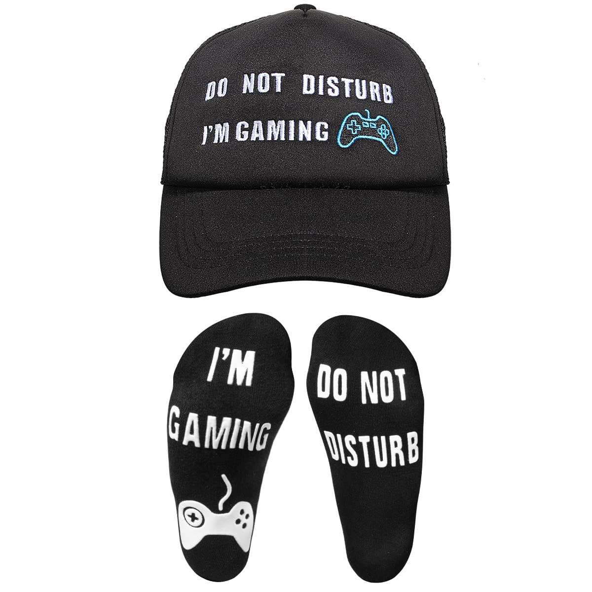 Gaming Socks and Beanie Hat Set - Comfortable Do Not Disturb Gamer Accessories for Teen Boys | Perfect Gift for Valentine's Day, Father's Day & Christmas | Ideal for Gaming Sessions, Esports Events & Relaxing at Home