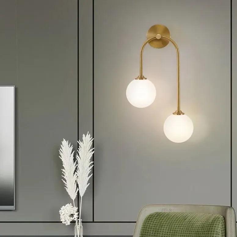 Modern Brass Wall Lights for Indoor Use - Elegant Sconces for Living Room, Bedroom & Hallway Lighting