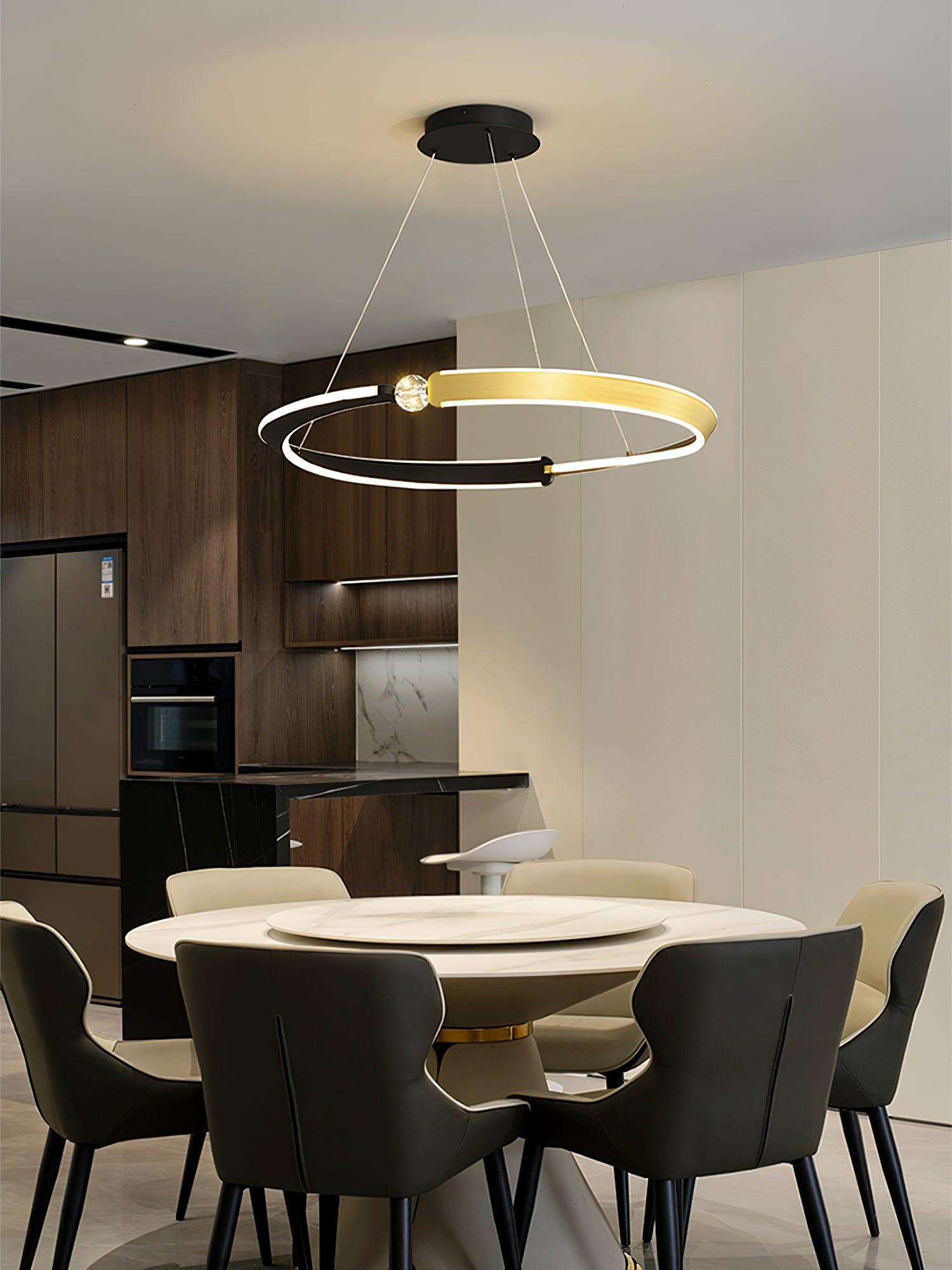 Modern LED Pendant Light with Adjustable Height - Dimmable Hanging Fixture for Kitchen Island, Dining Room & Bedroom Lighting