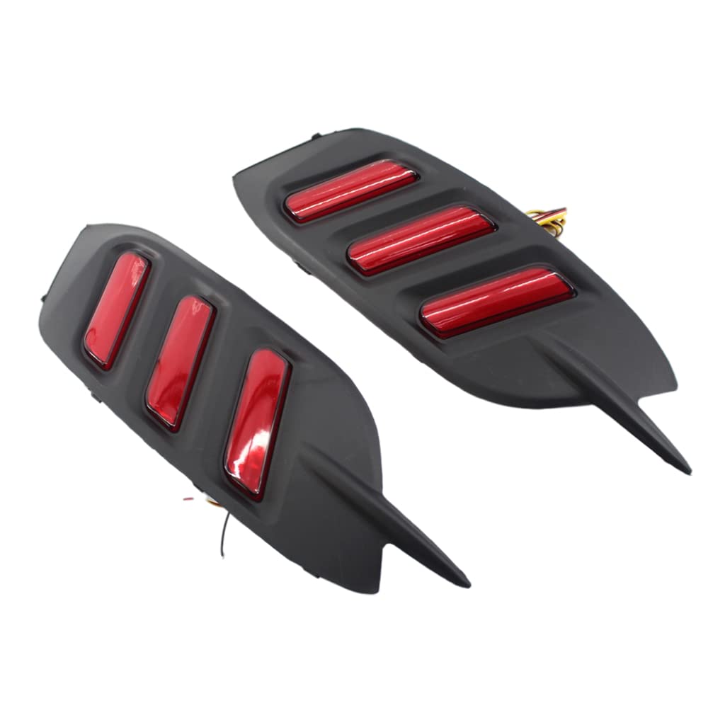 Ronyme 2Pcs Super Bright Red Lens Rear Bumper Lamps - Compatible with Honda Civic LX EX Touring Sedan, Easy Installation - Perfect for Night Driving & Enhanced Vehicle Safety