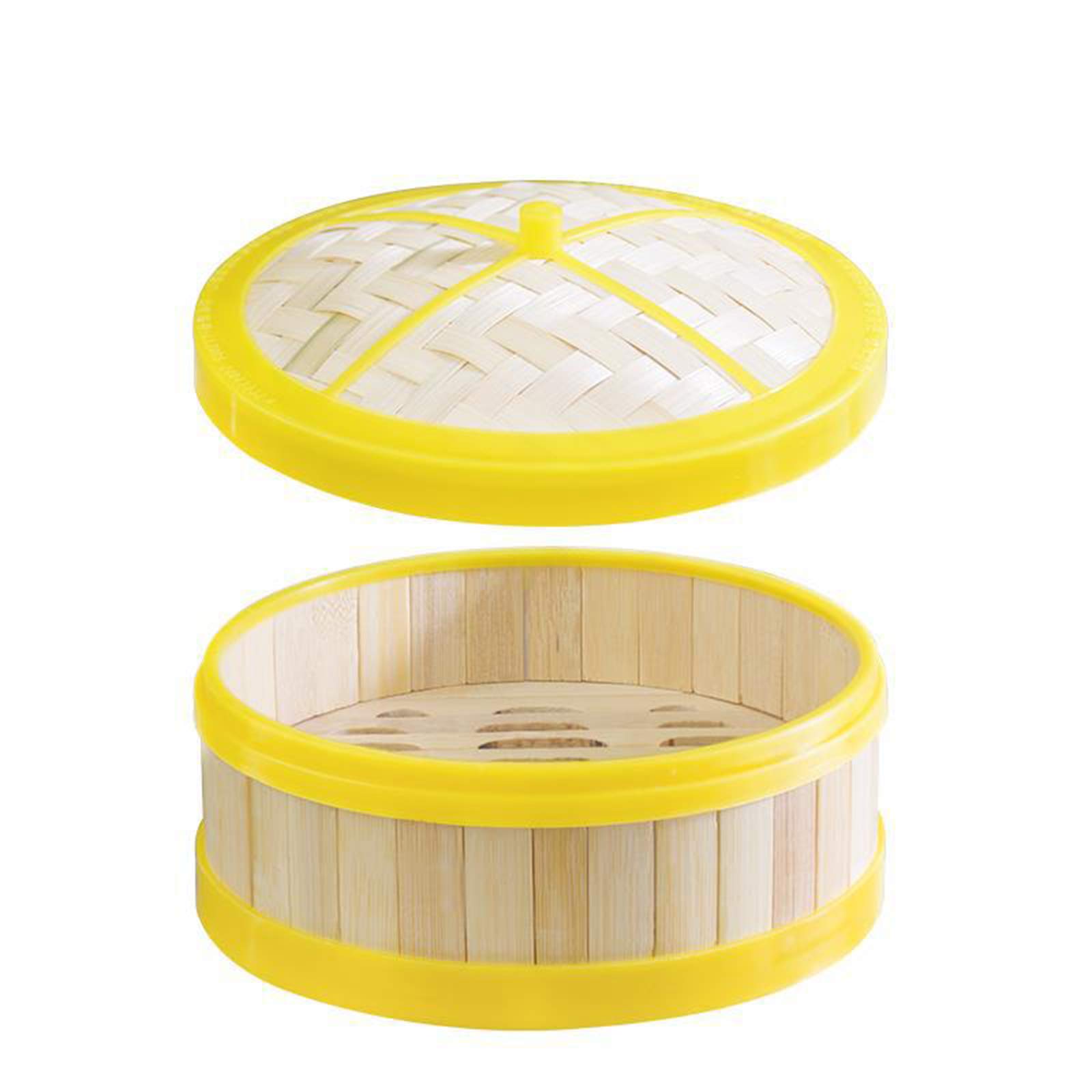 Premium Organic Bamboo Steamer with Lid - Handmade Asian Cookware for Dumplings, Dim Sum & Healthy Cooking | Perfect for Steaming Buns, Vegetables & Seafood at Home