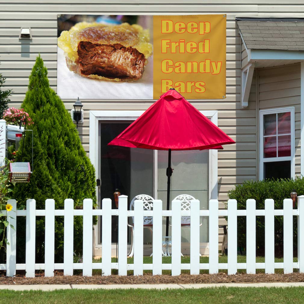 Custom Vinyl Banners for Advertising - 60x144 Inches Weatherproof Outdoor Sign with 10 Grommets (Multiple Sizes Available) - Perfect for Food & Beverage Promotion, Candy Shops, Yard Sales, and Industrial Signage