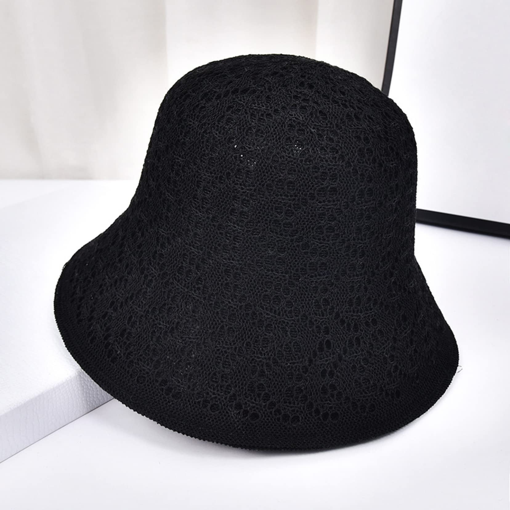 Women's Fashion Sun Hat - Wide Brim Fisherman Hat for Spring, Summer & Fall - Korean Style Woven Straw Cap with Hollow Design - Perfect for Beach, Travel & Outdoor Activities