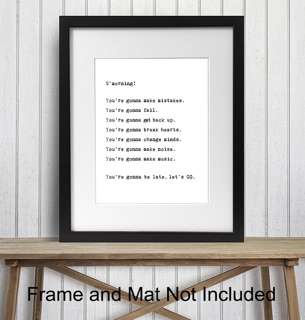 Inspirational Quote Wall Art - Motivational Home Decor Poster for Bedroom, Living Room & Bathroom - Positive Encouragement Gift for Women, Men & Teens - Perfect for Office, Dorm & Housewarming Gifts