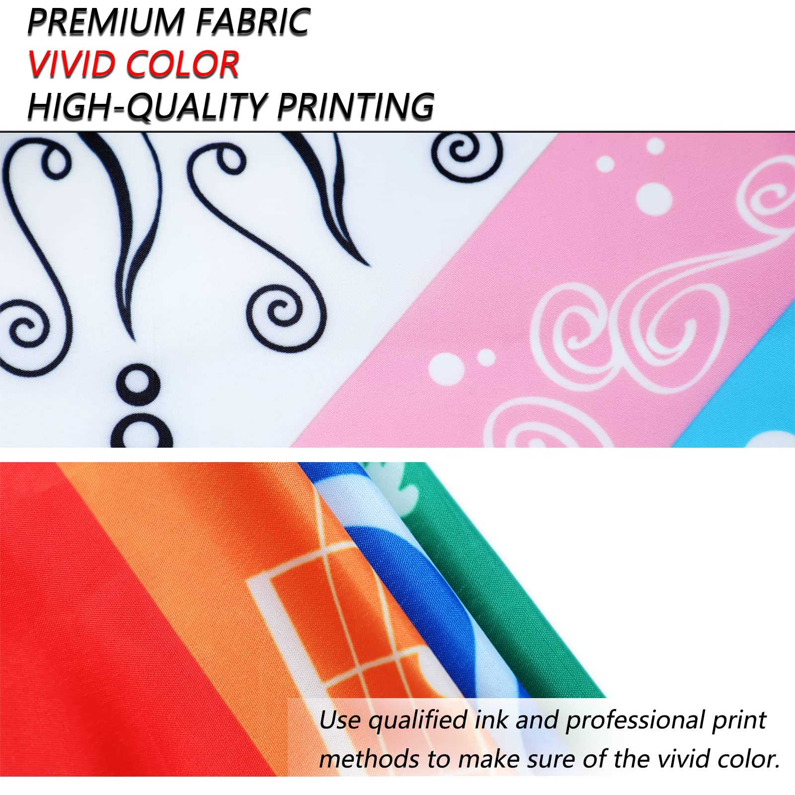 LGBTQ Pride Flag - 12x18 Inch Double Sided Bisexual Gay Transgender Inclusive Progress Rainbow Garden Yard Flag with Original Cute Print Design | Perfect for Pride Month, LGBTQ+ Events, Home & Yard Decor
