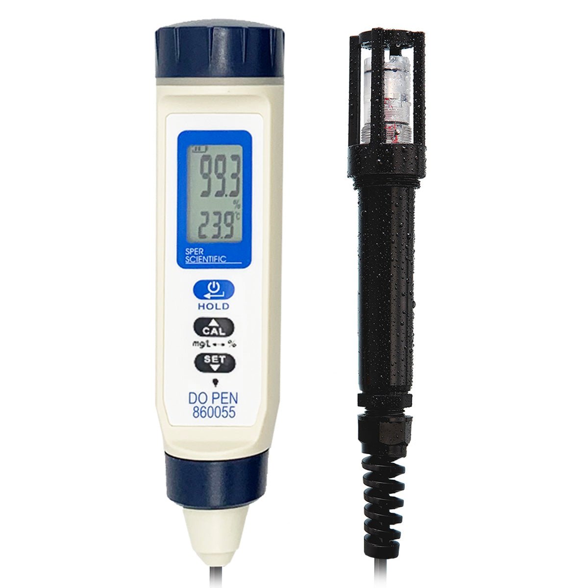 Rechargeable Dissolved Oxygen Meter Pen with 5m Cable - Portable Water Quality Tester for Aquariums, Pools, and Hydroponics