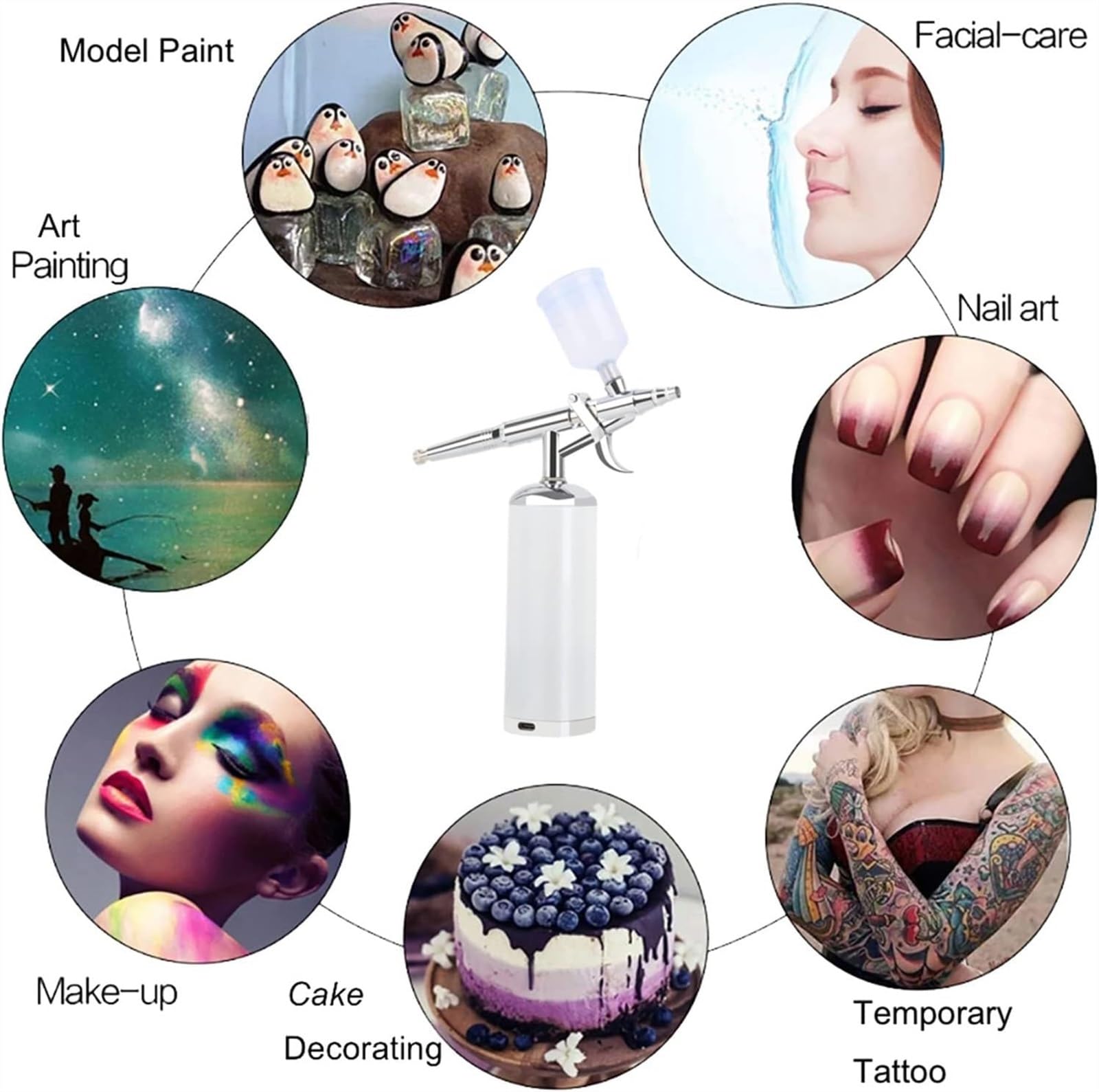 Upgraded Cordless Sand Blaster Airbrush Painting Kit with Compressor - Handheld Spray Gun for Makeup, Tattoo, Nail Art & DIY Crafts | Perfect for Professional Artists & Home Hobbyists