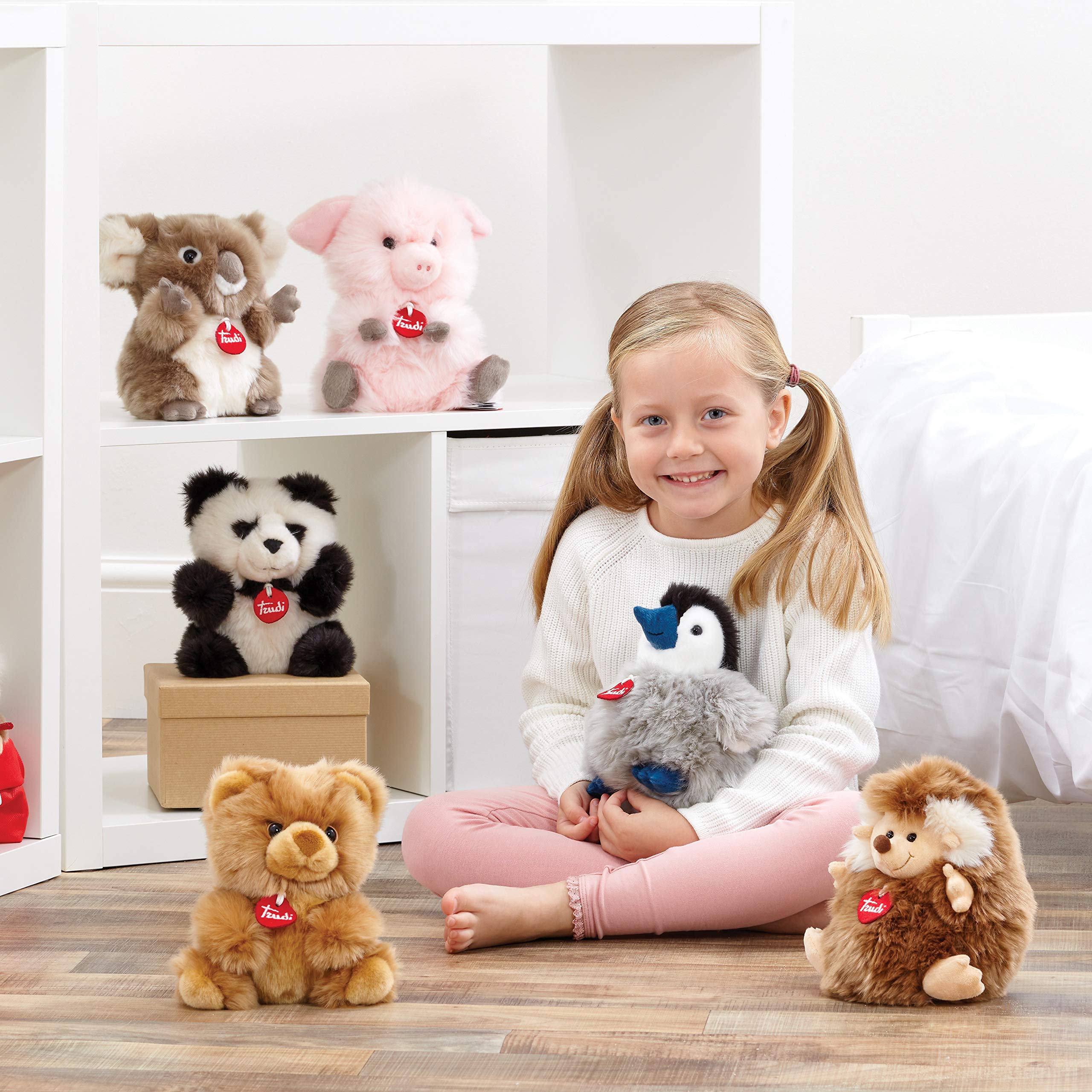 Trudi Fluffies - Soft & Cuddly Plush Penguin Stuffed Animal Toy | Perfect Christmas, Baby Shower, Birthday & Christening Gift for Boys & Girls | Newborn Safe Plushie | Great for Nursery Decor, Snuggling & Comfort