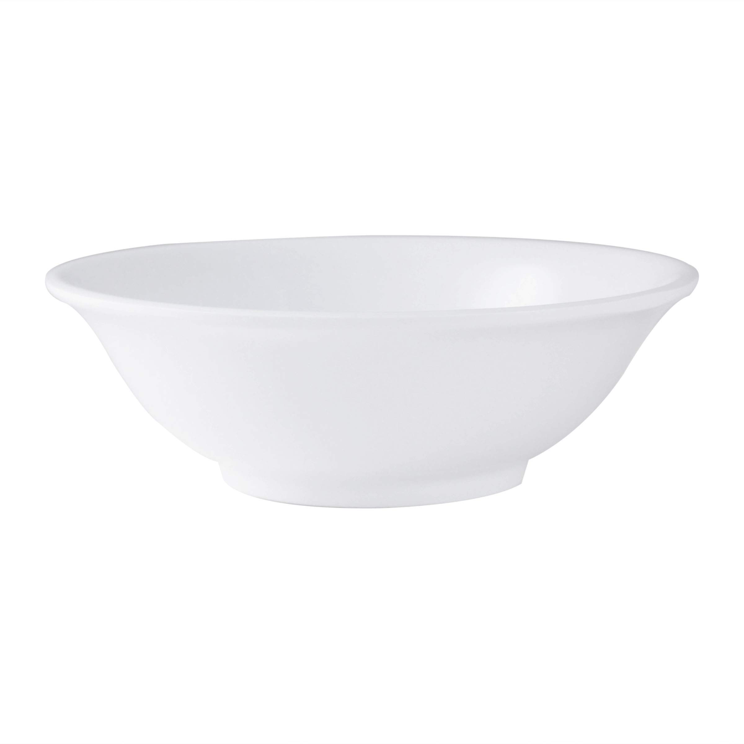 Premium White Melamine Dinnerware Set - 12-Pack 7.5 Inch 30oz Rimless Bowls | Durable, Lightweight & Shatterproof | Perfect for Restaurants, Picnics, Outdoor Dining & Catering Events