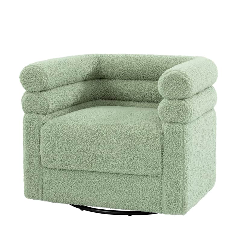 Benita 360 Degree Swivel Office Chair with Chenille Fabric & Plush Pillow - Ergonomic Desk Chair for Home Office, Gaming, and Study